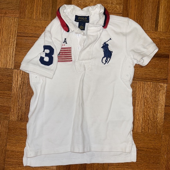 Polo Ralph Lauren polo shirt 3 American flag large polo man white, red and navy - Picture 5 of 6